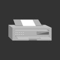 A modern printer for printing documents and other various files. Vector illustration. Business concept. Royalty Free Stock Photo