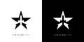 Modern and unique airplane star logo design Royalty Free Stock Photo
