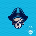 Modern professional emblem pirates for american football team