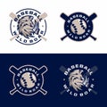 Modern professional emblems set for baseball game tournament