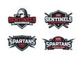 Modern professional football logo set for sport team