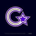 Modern professional letter emblem for sport teams. G letter
