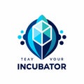 A modern and professional logo design for an incubator company, showcasing innovation and growth, Generate a clean and