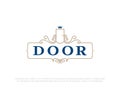 Modern professional logo door in gold and blue theme