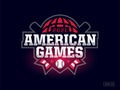 modern professional logo emblem for american championships in sport theme