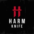 Modern professional logo H harm knife in red and black theme Royalty Free Stock Photo