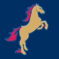 Modern professional logo with Mustang for a sport team.