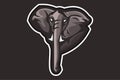 Modern professional logo for sport team. Angry Elephant Head Mascot logo Royalty Free Stock Photo