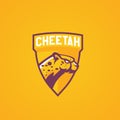 Modern professional logo for sport team. Cheetah mascot. Hepards vector symbol on a light background. Royalty Free Stock Photo