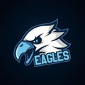 Modern professional logo for sport team. Eagle mascot. Eagles, vector symbol on a light background.