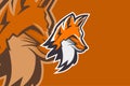 Modern professional logo for sport team. Fox Head Mascot logo. Royalty Free Stock Photo