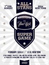 Modern professional poster american football and rugby game