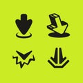 A modern professional set of icons with the image of arrows