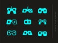 A modern, professional set of icons with the image of a gamepad