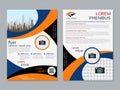 Modern professional two-sided flyer vector design template