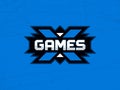 Modern professional vector emblem extreme games in blue theme