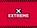Modern professional vector emblem extreme in red theme