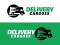 Modern professional vector logo delivery cargoes in green theme