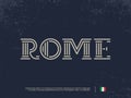 Modern professional vector logo lettering rome font