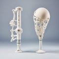 Modern prosthesis for leg amputees,knee joint model,AI generated