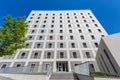 Modern Public City Library - STUTTGART, GERMANY - White interior with many white staircases. Beautiful mordern architecture Royalty Free Stock Photo