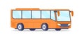 Modern public intercity bus for passenger transportation isometric vector transit city service Royalty Free Stock Photo