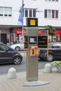 Modern public telephone booth Royalty Free Stock Photo