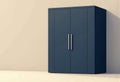 Modern pump cabinet with closed doors, featuring sleek design and functionality Royalty Free Stock Photo