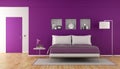 Modern purple bedroom