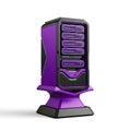 Modern purple computer server tower on a stand with sleek design perfect for tech innovation Royalty Free Stock Photo
