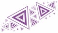 Modern Purple Geometric Triangle Pattern for Dynamic Abstract Art, vector design Generative AI Royalty Free Stock Photo
