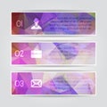 Modern purple triangular style Business Infographics. Vector ill