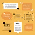 Modern quote text template design elements