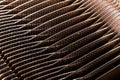 Modern radiator or heat sink aluminium grid close-up macro Royalty Free Stock Photo