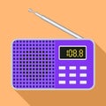 Modern radio icon, flat style