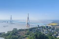 Modern railway bridge landscape Royalty Free Stock Photo