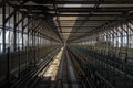 The modern railway line to Odaiba under the Rainbow Bridge Royalty Free Stock Photo