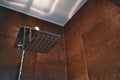 Modern Rainfall Showerhead in Luxury Bathroom Interior Royalty Free Stock Photo