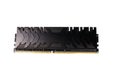 Modern random access memory DDR4 module isolated on white background