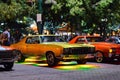 Modern, rare, fancy and classic cars and concert on the plaza in Santa Fe New Mexico leading up to Zozobra Royalty Free Stock Photo