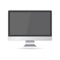 Modern, realistic computer monitors, isolated on white background. Vector illustration. Royalty Free Stock Photo