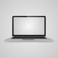 Modern realistic and detailed laptop isolated on white. Vector illustration.