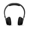 Modern realistic headphones. Black stylish headset Royalty Free Stock Photo