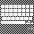 Modern realistic keyboard for smartphone or tablet PC