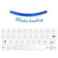 Modern realistic keyboard for smartphone or tablet PC with alpha