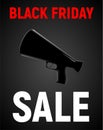 Modern realistic poster for black friday sale