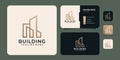 Modern realty building construction logo brand hotel resort house apartment