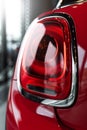 Modern rear light of sport red car