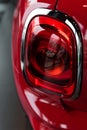 Modern rear light of sport red car