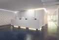 Modern reception desk design.